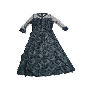 Chic Black Long Sleeve Women's Dress